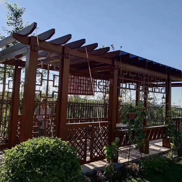 စပျစ်သီး Trellis သစ်သားရေစိုခံ Aluminum Pergola ကဲ့သို့